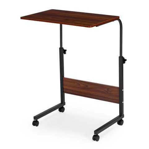 Stolik pod laptopa z kółkami biurko dostawiane do fotela kanapy ciemny brąz ModernHome Stolik pod laptopa z kółkami biurko dostawiane do fotela kanapy ciemny brąz ModernHome
