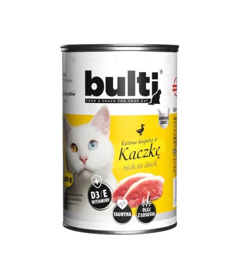 BULTI mielonka bogata w kaczkę dla kota 400g BULTI mielonka bogata w kaczkę dla kota 400g