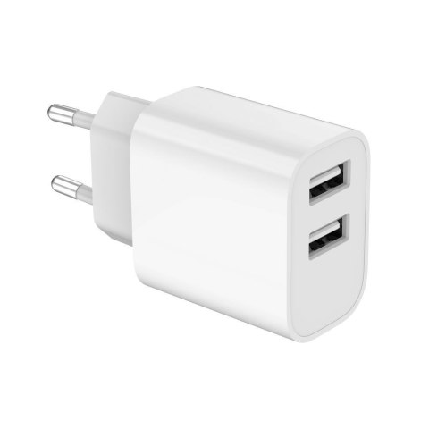 GEMBIRD 2-PORTOWA ŁADOWARKA SIECIOWA 2X USB-A, BIAŁA