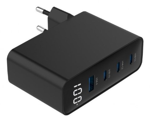 GEMBIRD 4-PORTOWA SZYBKA ŁADOWARKA SIECIOWA GAN (PD) USB (3X USB-A + 1X USB TYP-C) 100W, CZARNA GEMBIRD 4-PORTOWA SZYBKA ŁADOWARKA SIECIOWA GAN (PD) USB (3X USB-A + 1X USB TYP-C) 100W, CZARNA
