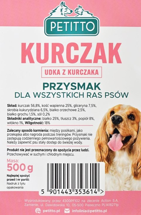 PETITTO - Udka z kurczaka -Przysmak dla psa - 500g PETITTO - Udka z kurczaka -Przysmak dla psa - 500g