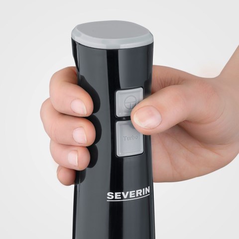 SEVERIN BLENDER RĘCZNY CZARNY, TURBO, OBROTY 13000 OBR./ MIN, 100% WOLNY OD BPA, ERGONOMICZNE WZORNICTWO, MOC 170W SM3770 SEVERIN BLENDER RĘCZNY CZARNY, TURBO, OBROTY 13000 OBR./ MIN, 100% WOLNY OD BPA, ERGONOMICZNE WZORNICTWO, MOC 170W SM3770