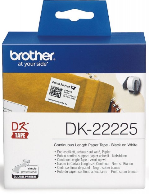 Taśma BROTHER Czarny DK-22225 Taśma BROTHER Czarny DK-22225