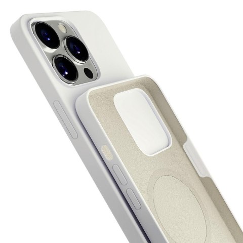 Etui na telefon 3mk do Apple iPhone 15 Pro - silikonowe z MagSafe - Białe Etui na telefon 3mk do Apple iPhone 15 Pro - silikonowe z MagSafe - Białe