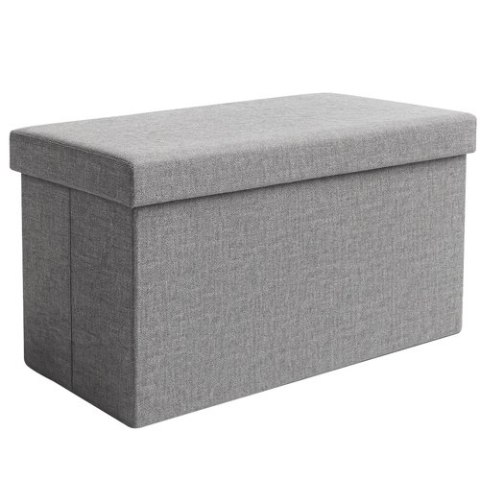 Pufa materiałowa szara 60x30x30 cm Ruhhy 25996 Pufa materiałowa szara 60x30x30 cm Ruhhy 25996