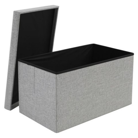 Pufa materiałowa szara 60x30x30 cm Ruhhy 25996 Pufa materiałowa szara 60x30x30 cm Ruhhy 25996