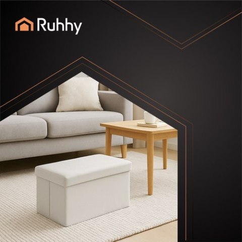 Pufa welurowa szara 60x30x30 cm Ruhhy 25994 Pufa welurowa szara 60x30x30 cm Ruhhy 25994