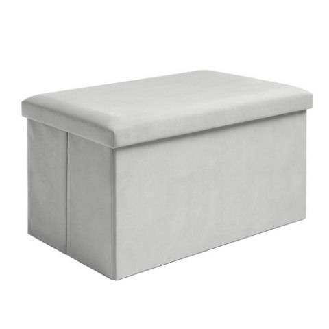 Pufa welurowa szara 60x30x30 cm Ruhhy 25994 Pufa welurowa szara 60x30x30 cm Ruhhy 25994