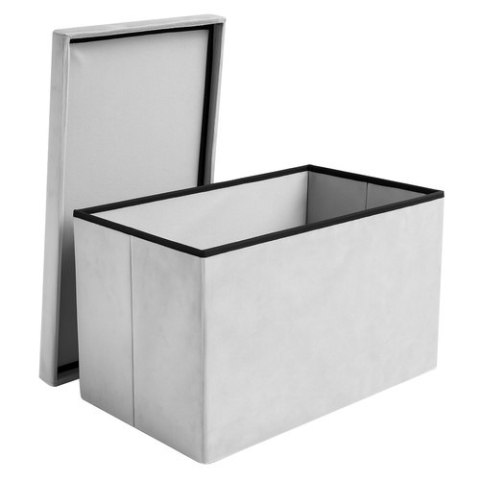 Pufa welurowa szara 60x30x30 cm Ruhhy 25994 Pufa welurowa szara 60x30x30 cm Ruhhy 25994
