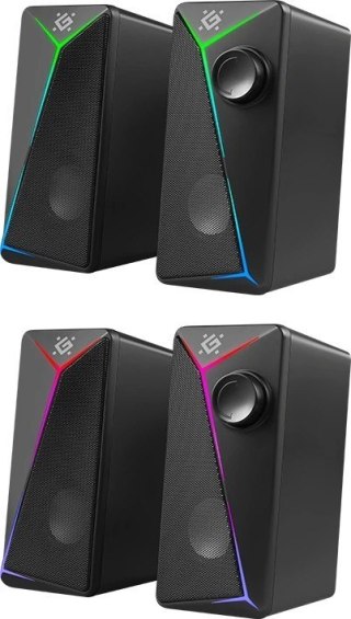 GŁOŚNIKI DEFENDER J5 2.0 6W LED USB CZARNE