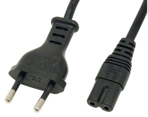 Kabel zasilający GEMBIRD Euro (2-pin) (wtyk)- Euro 8 (2-pin) (gniazdo) 1.8m. PC-184-VDE Kabel zasilający GEMBIRD Euro (2-pin) (wtyk)- Euro 8 (2-pin) (gniazdo) 1.8m. PC-184-VDE