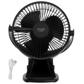 Wentylator biurkowy z klipsem |Akumulatorowy| 15,5 cm | 360° obrót| USB-C |