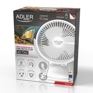 Wentylator biurkowy z klipsem |Akumulatorowy| 15,5 cm | 360° obrót| USB-C |