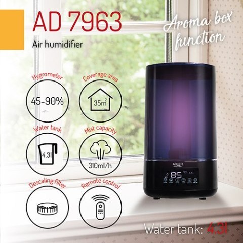 Nawilżacz powietrza 4,3L z funkcją aromaterapii