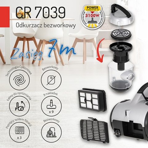 Odkurzacz Bezworkowy 9 końcówek
