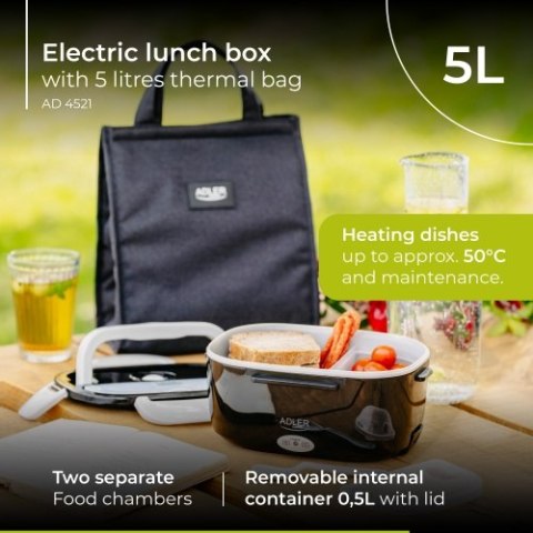 Pojemnik na żywność z torbą termiczną 5 litrów | Do auta i domu (12V / 230V)