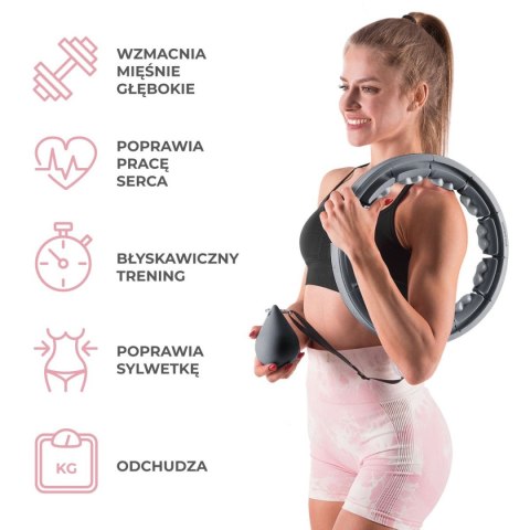 ZESTAW HULA HOP HHW06 BLACK Z PIŁKĄ GRAWITACYJNĄ I LICZNIKIEM HMS + PAS BR163 BLACK PLUS SIZE ZESTAW HULA HOP HHW06 BLACK Z PIŁKĄ GRAWITACYJNĄ I LICZNIKIEM HMS + PAS BR163 BLACK PLUS SIZE