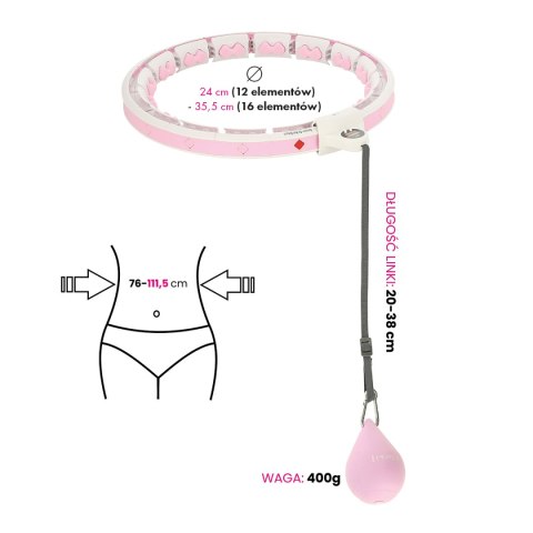 ZESTAW HULA HOP HHW06 PINK Z PIŁKĄ GRAWITACYJNĄ I LICZNIKIEM HMS + PAS BR163 BLACK PLUS SIZE ZESTAW HULA HOP HHW06 PINK Z PIŁKĄ GRAWITACYJNĄ I LICZNIKIEM HMS + PAS BR163 BLACK PLUS SIZE