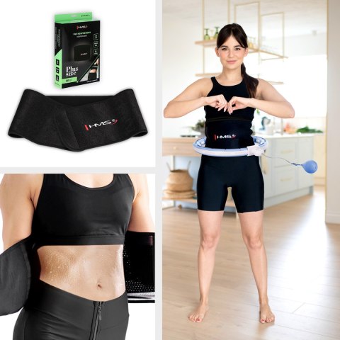 ZESTAW HULA HOP MAGNETYCZNY BLUE HHM15 Z LICZNIKIEM HMS + PAS BR163 BLACK PLUS SIZE ZESTAW HULA HOP MAGNETYCZNY BLUE HHM15 Z LICZNIKIEM HMS + PAS BR163 BLACK PLUS SIZE