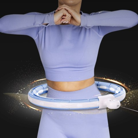 ZESTAW HULA HOP MAGNETYCZNY BLUE HHM15 Z LICZNIKIEM HMS + PAS BR163 BLACK PLUS SIZE ZESTAW HULA HOP MAGNETYCZNY BLUE HHM15 Z LICZNIKIEM HMS + PAS BR163 BLACK PLUS SIZE