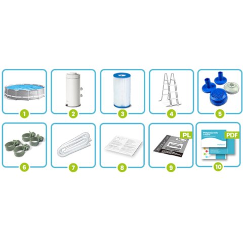 Basen ogrodowy stelażowy 366 x 99 cm 4w1 INTEX 26716GN