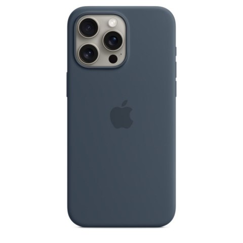 Apple iPhone 15 Pro Max Silicone Case with MagSafe - Storm Blue Apple iPhone 15 Pro Max Silicone Case with MagSafe - Storm Blue