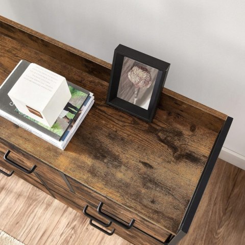 Komoda szafka do sypialni salonu przedpokoju 7 szuflad rustykalny brąz