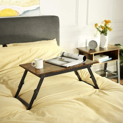 Podstawka pod laptopa 60x35 cm stolik do łóżka składany rustykalny Podstawka pod laptopa 60x35 cm stolik do łóżka składany rustykalny