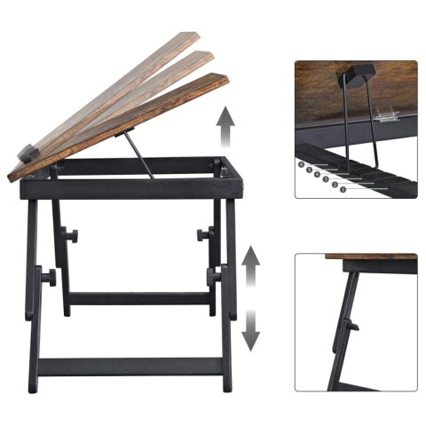 Podstawka pod laptopa 60x35 cm stolik do łóżka składany rustykalny Podstawka pod laptopa 60x35 cm stolik do łóżka składany rustykalny