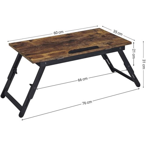 Podstawka pod laptopa 60x35 cm stolik do łóżka składany rustykalny Podstawka pod laptopa 60x35 cm stolik do łóżka składany rustykalny