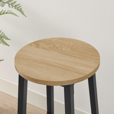 Stołek barowy okrągły 2 sztuki 65 cm hoker kuchenny wysokie krzesło z podnóżkiem Stołek barowy okrągły 2 sztuki 65 cm hoker kuchenny wysokie krzesło z podnóżkiem