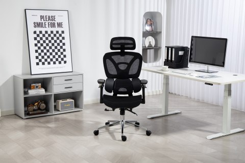 Ergonomiczny fotel biurowy ACTIVEJET YK848 czarny Ergonomiczny fotel biurowy ACTIVEJET YK848 czarny