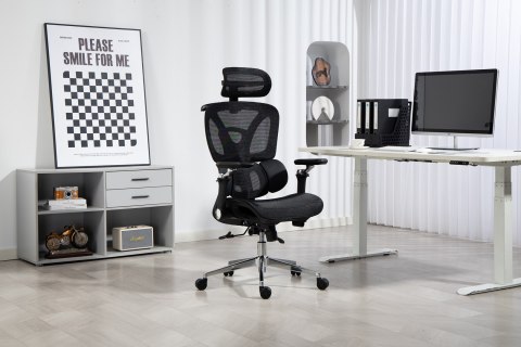 Ergonomiczny fotel biurowy ACTIVEJET YK848 czarny Ergonomiczny fotel biurowy ACTIVEJET YK848 czarny