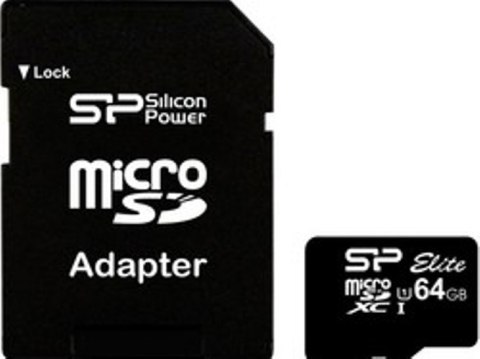 Karta pamięci SILICON POWER 64 GB Adapter SD Karta pamięci SILICON POWER 64 GB Adapter SD
