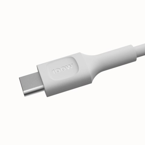 KABEL USB-C / USB-C Greencell PowerFlex 200cm PD 100W biały silikonowy KABEL USB-C / USB-C Greencell PowerFlex 200cm PD 100W biały silikonowy