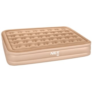 NC2808 MATERAC DWUOSOBOWY KING SIZE BEŻOWY + POMPKA ELEKTRYCZNA NILS CAMP