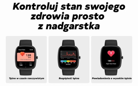Smartwatch Męski GRAVITY GT18-4 Pomarańczowy Pasek Silikonowy + Czarny Pasek