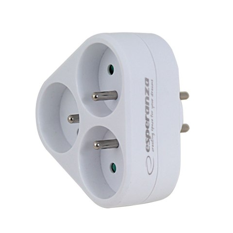 ESPERANZA ROZGAŁĘŹNIK ELEKTRYCZNY 3 GNIAZDA BIAŁY ELK303W