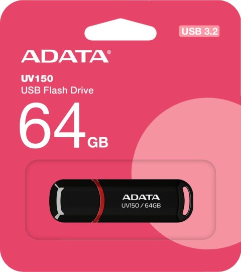 Adata Pendrive UV150 64GB USB3.2 czarny Adata Pendrive UV150 64GB USB3.2 czarny