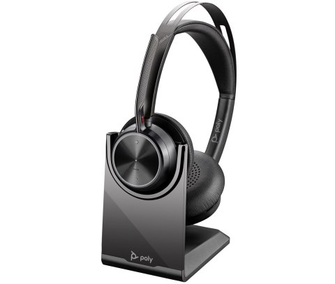Słuchawki Poly Voyager Focus 2 UC Headset +USB-A to USB-C Cable +Charging Stand Retail Packaging