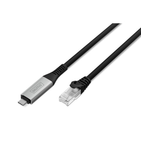 Kabel adapter DIGITUS USB-C - RJ45 Kat. 6A S/FTP, 1 Gbit/s, USB 3.2 Gen1, LSZH, 2m