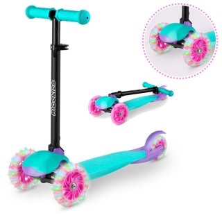 Hulajnoga trójkołowa Ricokids Loco - turkusowo różowa