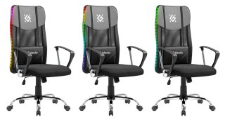 FOTEL DEFENDER TORONTO CZARNY RGB GAMING