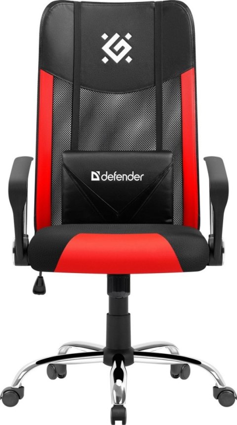 FOTEL DEFENDER WEST CZERWONO-CZARNY RGB GAMING
