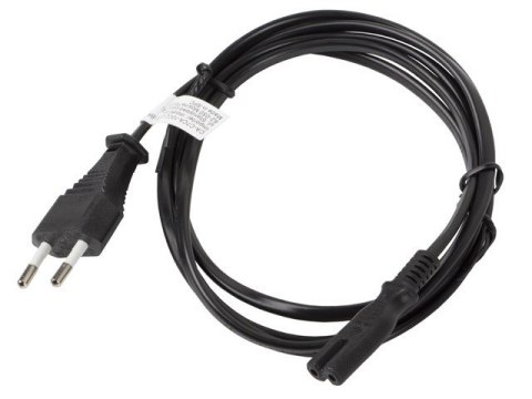 Kabel zasilający LANBERG IEC C7 - Wtyczka typ C 3m. CA-C7CA-10CC-0030-BK Kabel zasilający LANBERG IEC C7 - Wtyczka typ C 3m. CA-C7CA-10CC-0030-BK