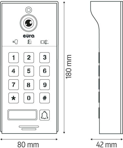 Wideodomofon EURA VDP-30C5 Tuya Wideodomofon EURA VDP-30C5 Tuya