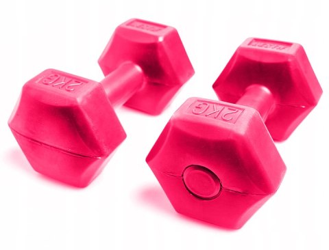 Hantelki hantle 4kg zestaw ciężarków 2x 2kg fitness Hantelki hantle 4kg zestaw ciężarków 2x 2kg fitness