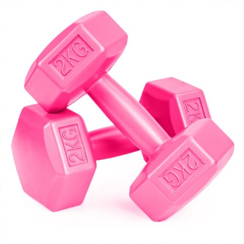 Hantelki hantle 4kg zestaw ciężarków 2x 2kg fitness Hantelki hantle 4kg zestaw ciężarków 2x 2kg fitness