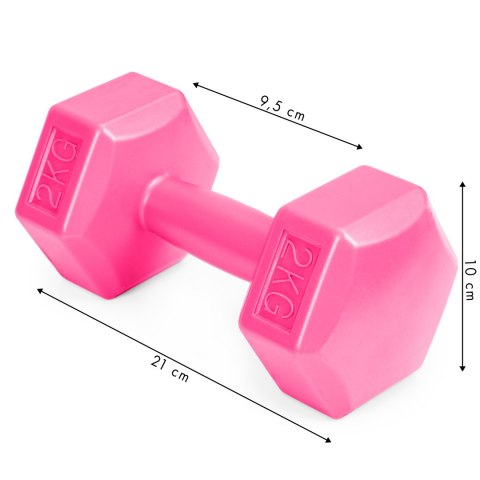 Hantelki hantle 4kg zestaw ciężarków 2x 2kg fitness Hantelki hantle 4kg zestaw ciężarków 2x 2kg fitness
