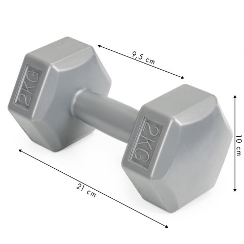 Hantle fitness 4kg zestaw hantelki ciężarki 2x 2kg Hantle fitness 4kg zestaw hantelki ciężarki 2x 2kg